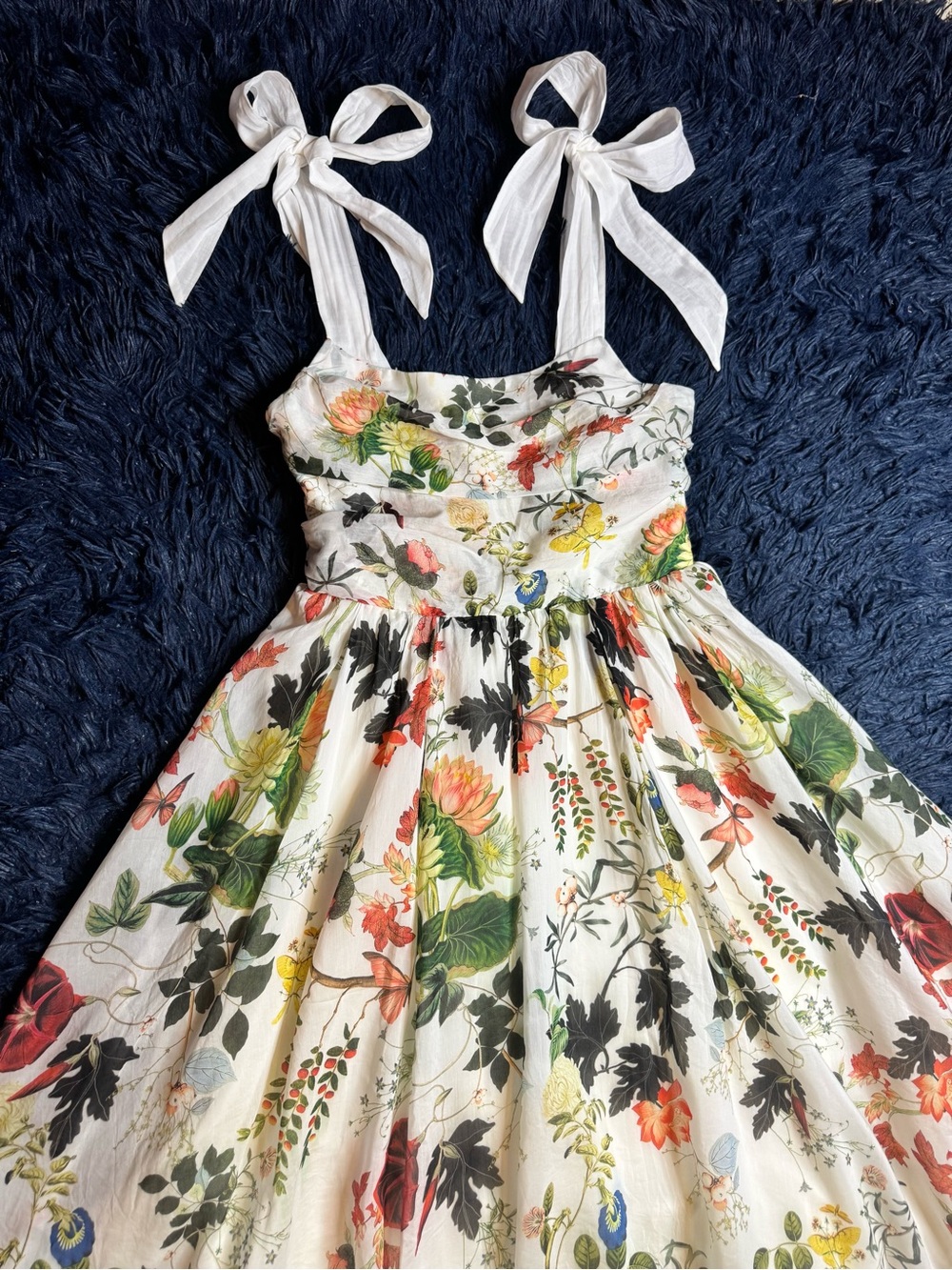 NWOT Alice + Olivia Haven Corset Flared Floral Print Midi Dress. Size 10/M - Picture 14 of 16